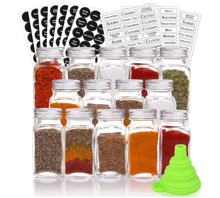 Estilo Airtight Glass Spice Jars (14-Pack)