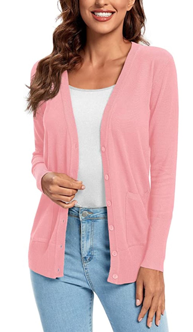 Urban CoCo Button Down Lightweight Knit Cardigan