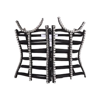 Area Crystal-Embellished Cage Corset