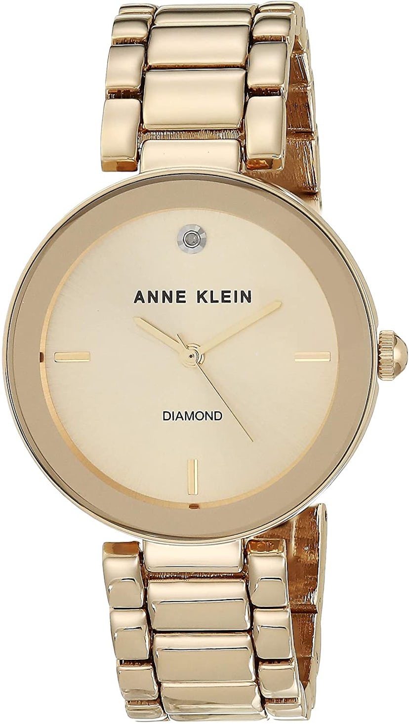 Anne Klein Diamond-Accented Bracelet Watch