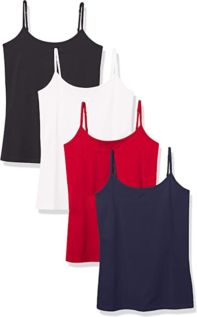 Amazon Essentials Slim-Fit Camisole (4-Pack)