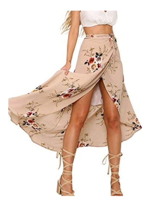 Yonala Floral Wrap Skirt