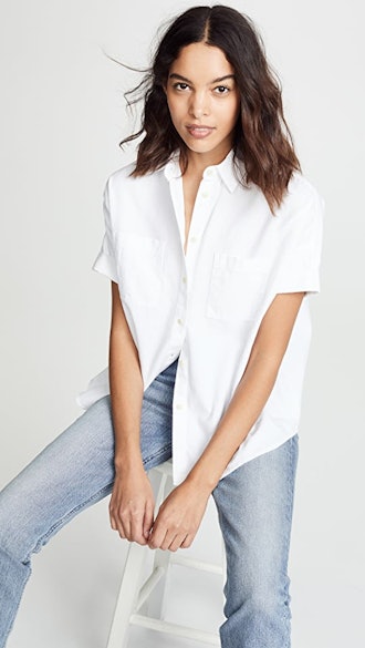 White Cotton Courier Shirt  Madewell