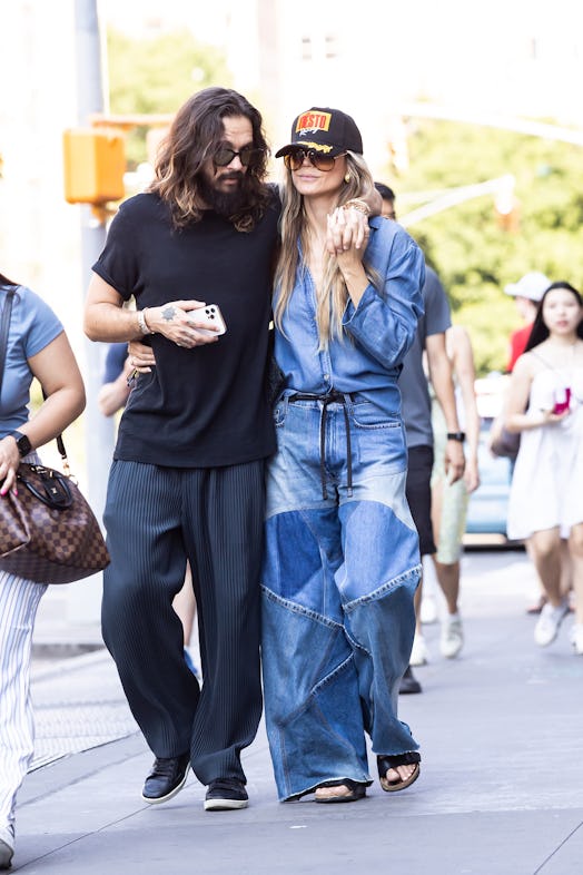 Heidi Klum and Tom Kaulitz seen out in Soho in denim on denim