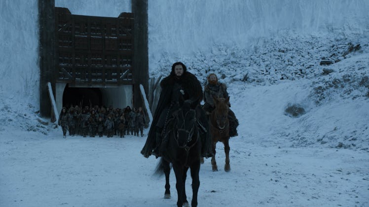 Kristofer Hivju as Tormund Giantsbane and Kit Harington as Jon Snow in Game of Thrones Season 8