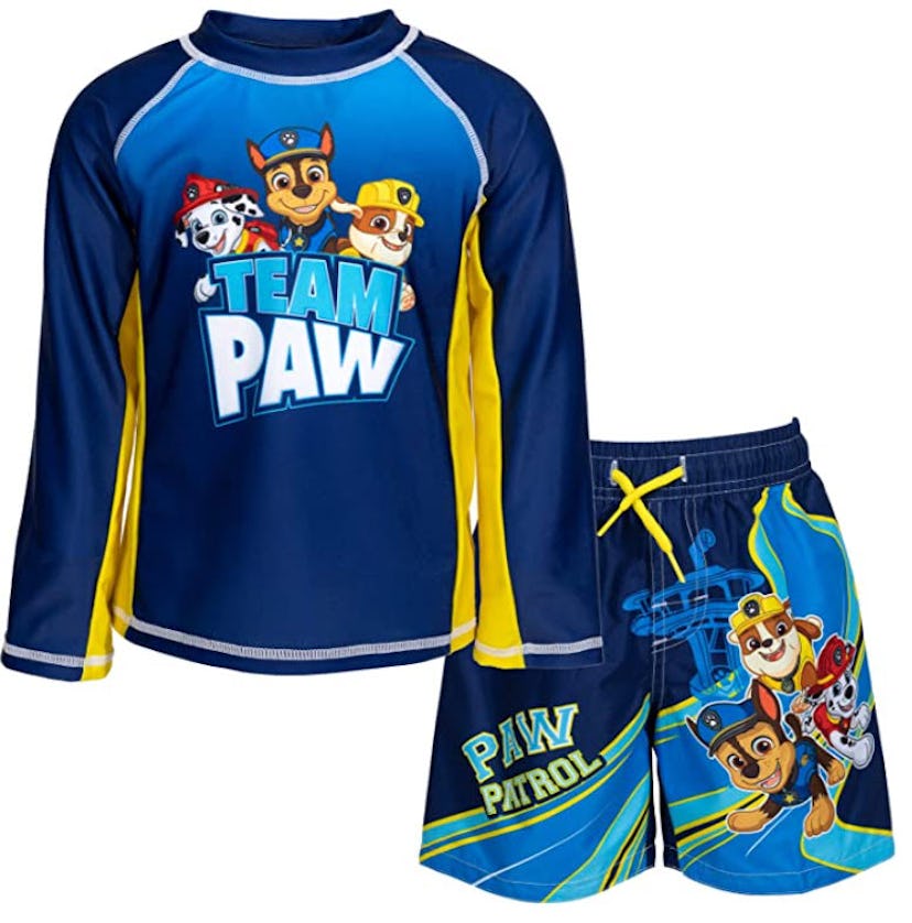 Paw Patrol Chase Marshall Rubble Swim Rash Guard