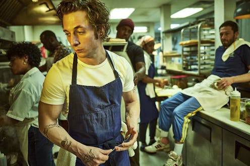 Liza Colón-Zayas, Jeremy Allen White, Lionel Boyce, and Ebon Moss-Bachrach in "The Bear" Season 1