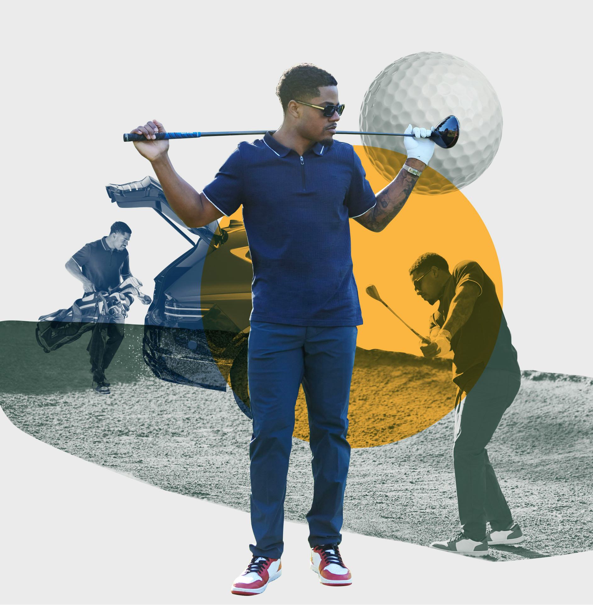 Sterling Shepard playing golf