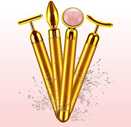 DANGSHAN 4-in-1 Face Massager Roller 24k Golden Face Roller
