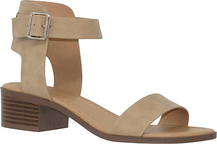 MVE Shoes Single Strap Low Heeled Sandals