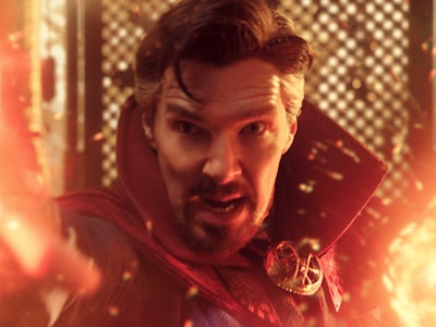 Benedict Cumberbatch using his super power as Dr. Strange