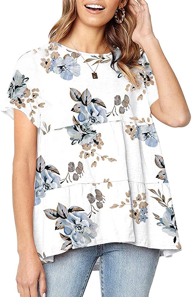 Sanifer Tiered Babydoll Blouse