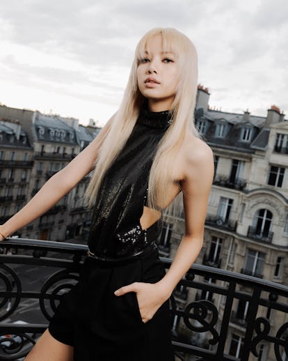 Blackpink's Lisa Channeled Brigitte Bardot in Black Halter Top and Shorts  For Celine Show