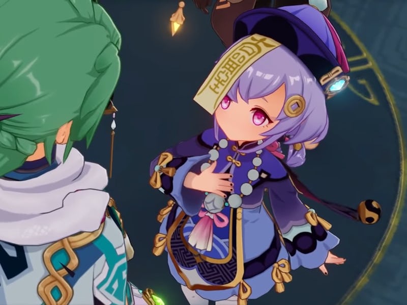 Qiqi talking to Baizhu