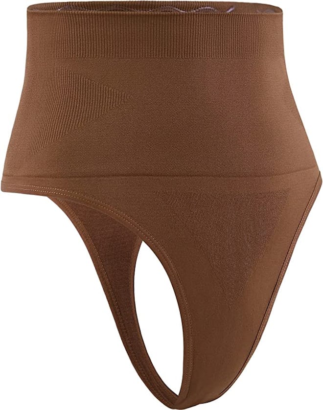HOTALFA Mid-Waist Thong Shapewear for Women Tummy Control Seamless Body Shaper Panty