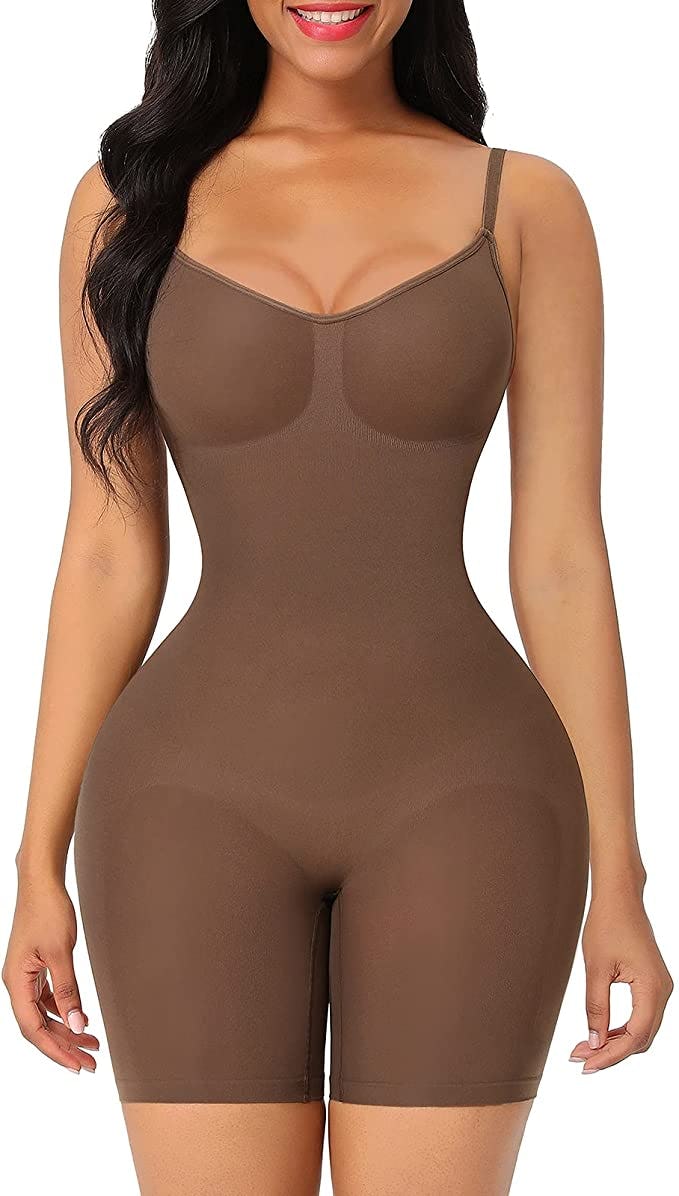 FeelinGirl Butt Lifter Bodysuit Body Shaper Tummy Control Shapewear Thigh Slimmer