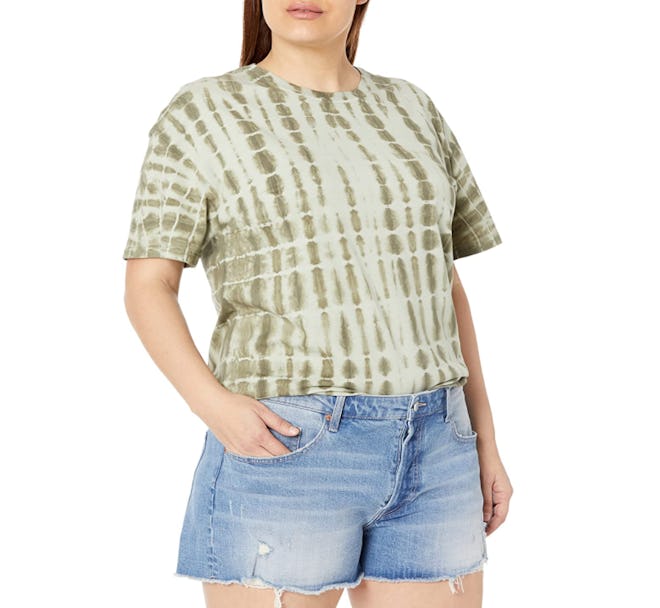 The Drop Lydia Loose Short Sleeve Drop Shoulder Jersey T-Shirt