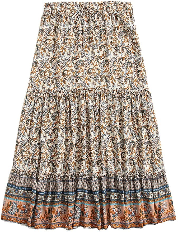 Milumia Print Maxi Skirt