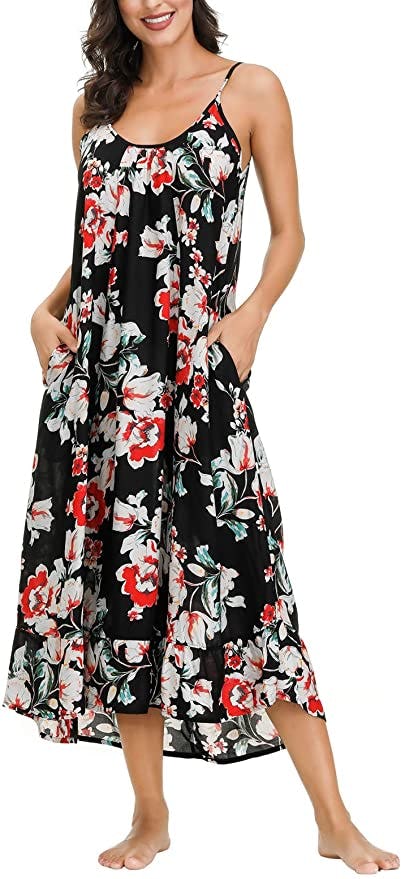 wexcen Spaghetti Strap Maxi Dress