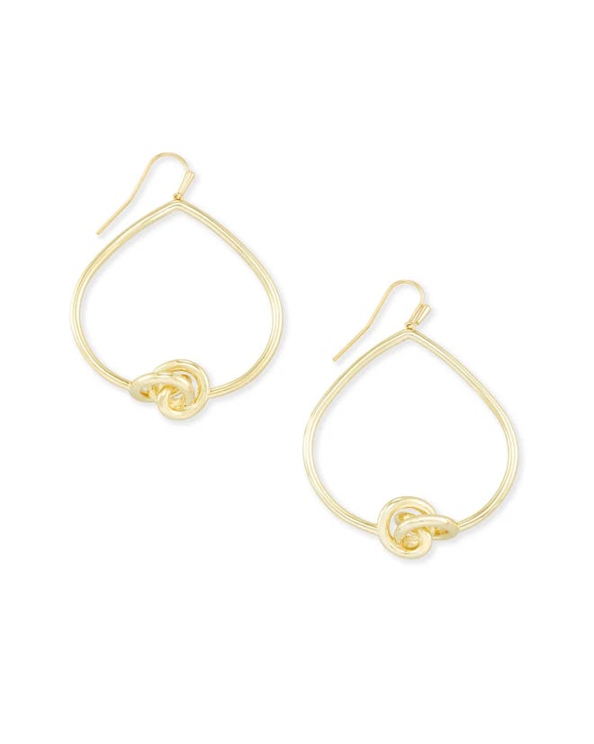 Kendra Scott love knot gold earrings