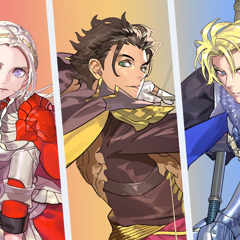 Cover art of the characters from Fire Emblem Three Hopes 