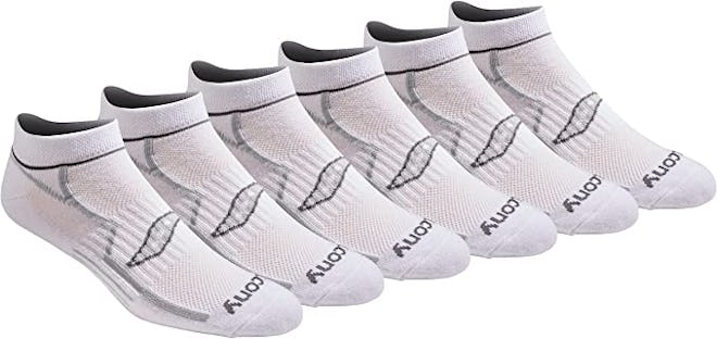 Saucony Multi-Pack Bolt Performance Comfort Fit No-Show Socks (6 Pairs)