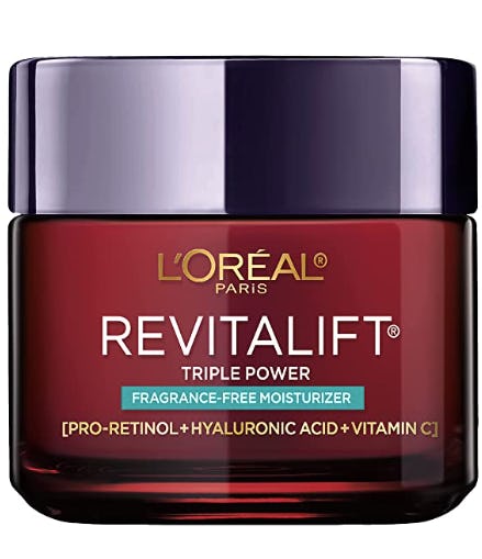 L&rsquo;Oreal Paris Skincare Revitalift Triple Power Fragrance-Free Moisturizer (2.55 Oz.)