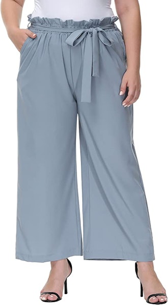 Hanna Nikole Belted Wide Leg Trousers