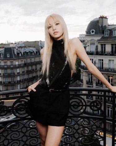 Lisa gets ready for the Celine Homme Summer 2023 show at the Lutetia hotel in Paris.