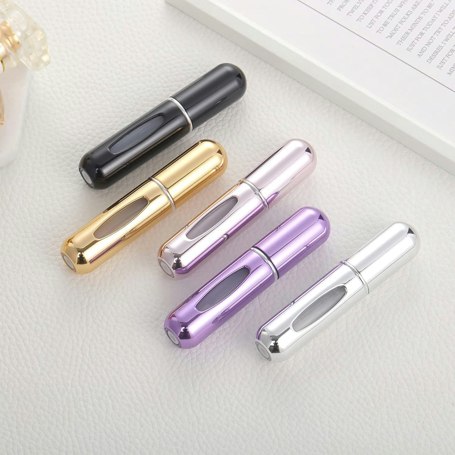 VONOVO Portable Mini Refillable Perfume Atomizer (5-Pack)
