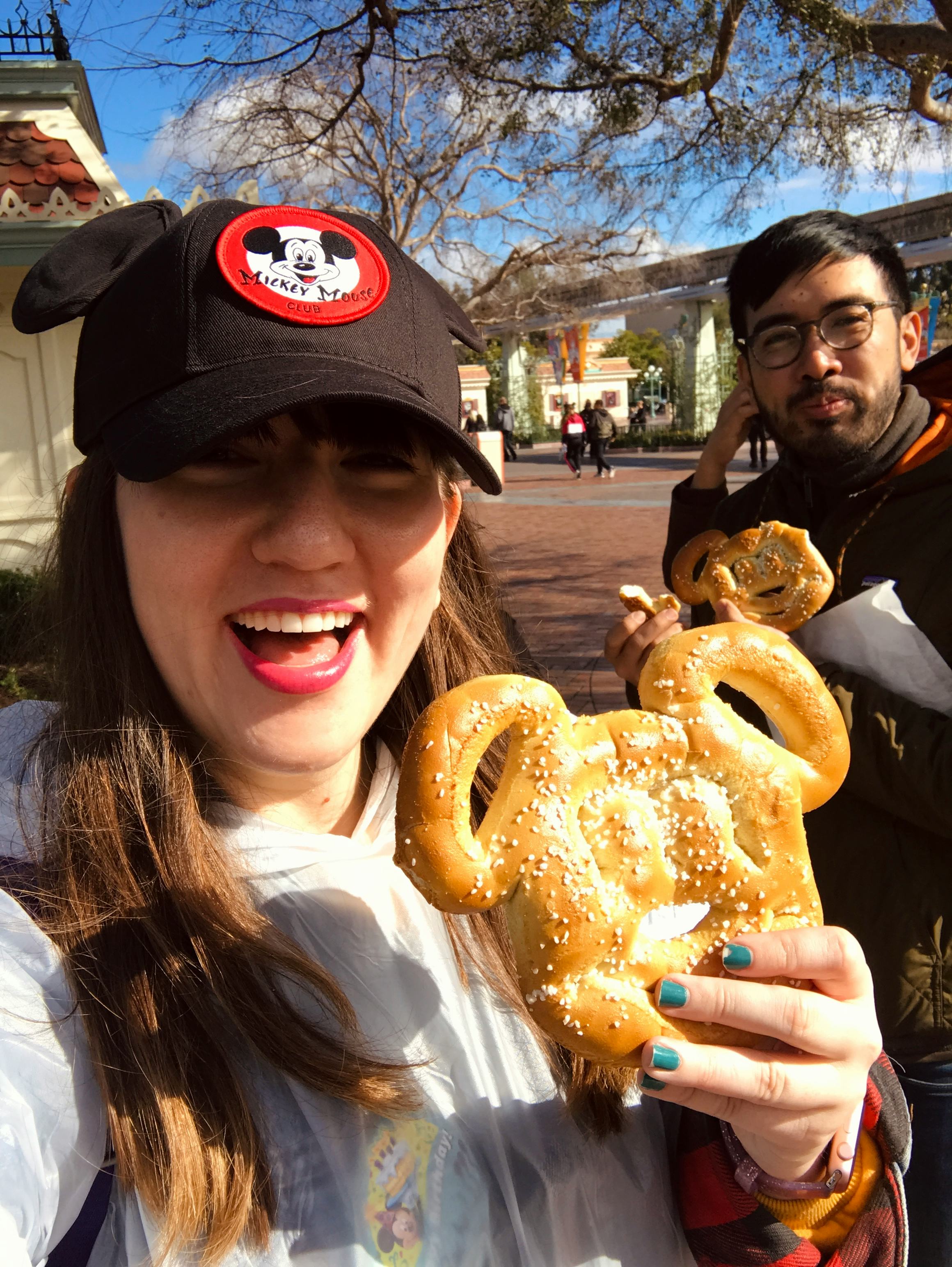 The best Mickey Mouse-shaped snacks at Disney include the Mickey pretzel.