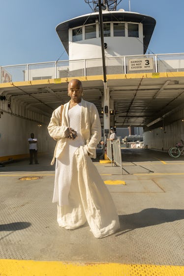 Scenes From NYC Pride Weekend 2022: A Celebration of Solidarity 4 A person wearing all white on Gitano Island
