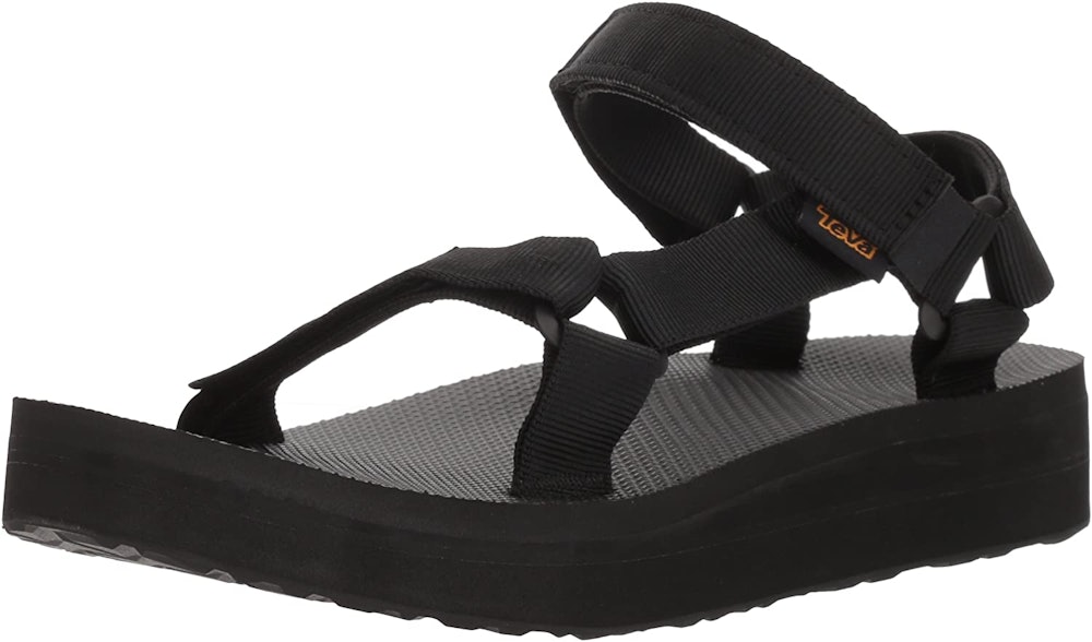 black w midform sandal