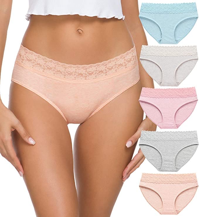 Weallure Cotton Hipster Panties (5-Pack)