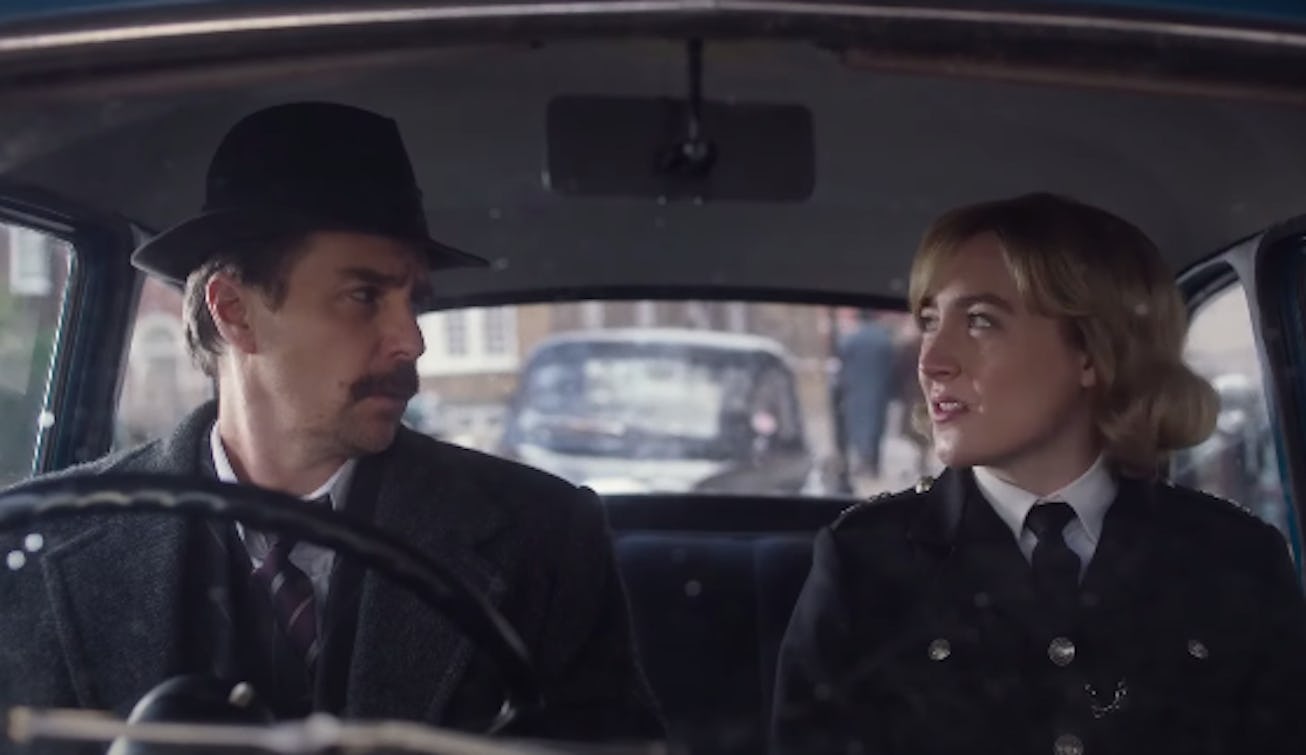 Sam Rockwell and Saoirse Ronan in 'See How They Run' trailer