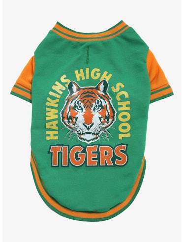 'Stranger Things' merch for Season 4 includes this Hawkins High School pet shirt. 