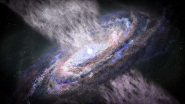 Quasar in deep space. Elements of this image furnished by NASA.