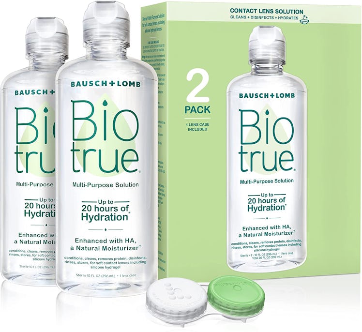 Use the BioTrue Multi-Purpose Soft Contact Lens Solution as a hack to make your makeup routine so mu...