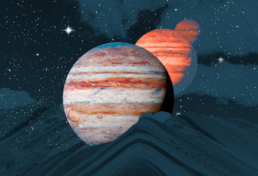 An illustration of Jupiter. The Astrology Of July 2022 Includes Jupiter & Chiron Retrograde