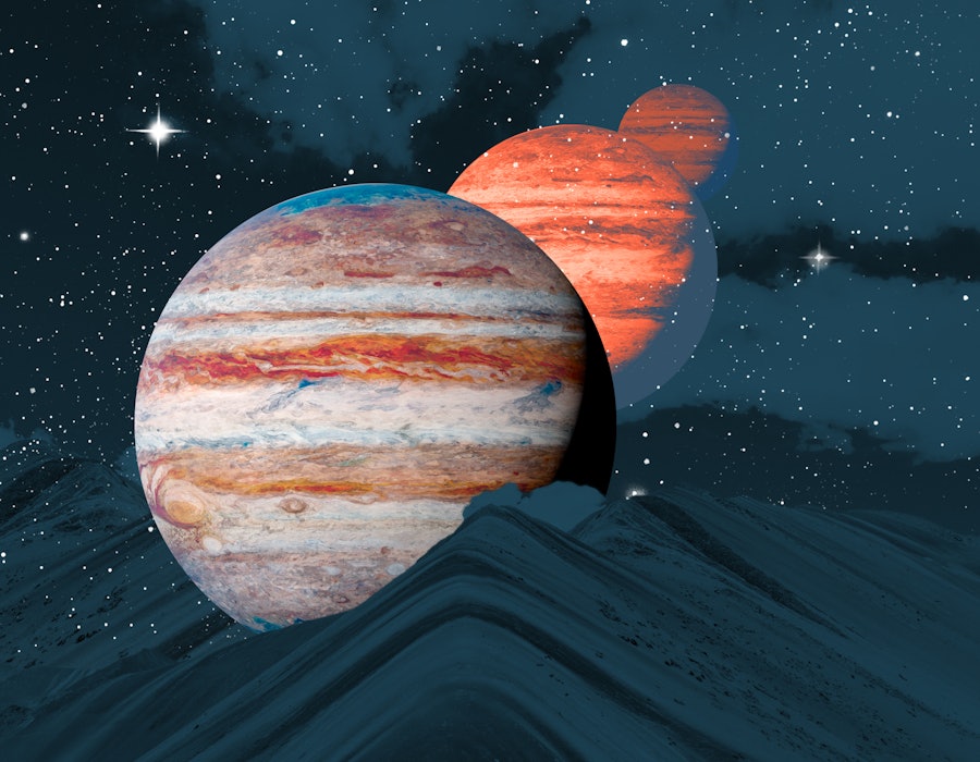An illustration of Jupiter. The Astrology Of July 2022 Includes Jupiter & Chiron Retrograde