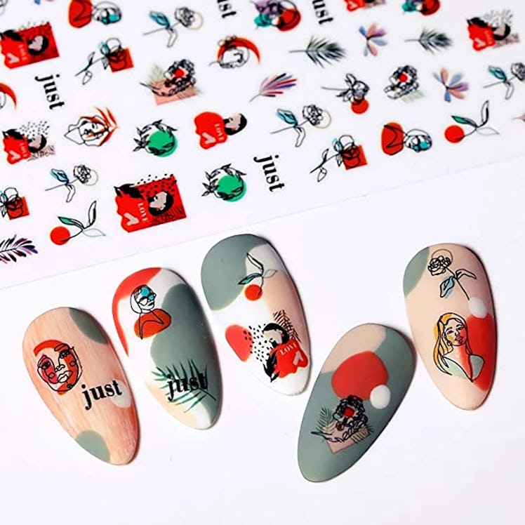Abstract Nail Decals 3D (6 Sheets) make doing your nails at home so easy