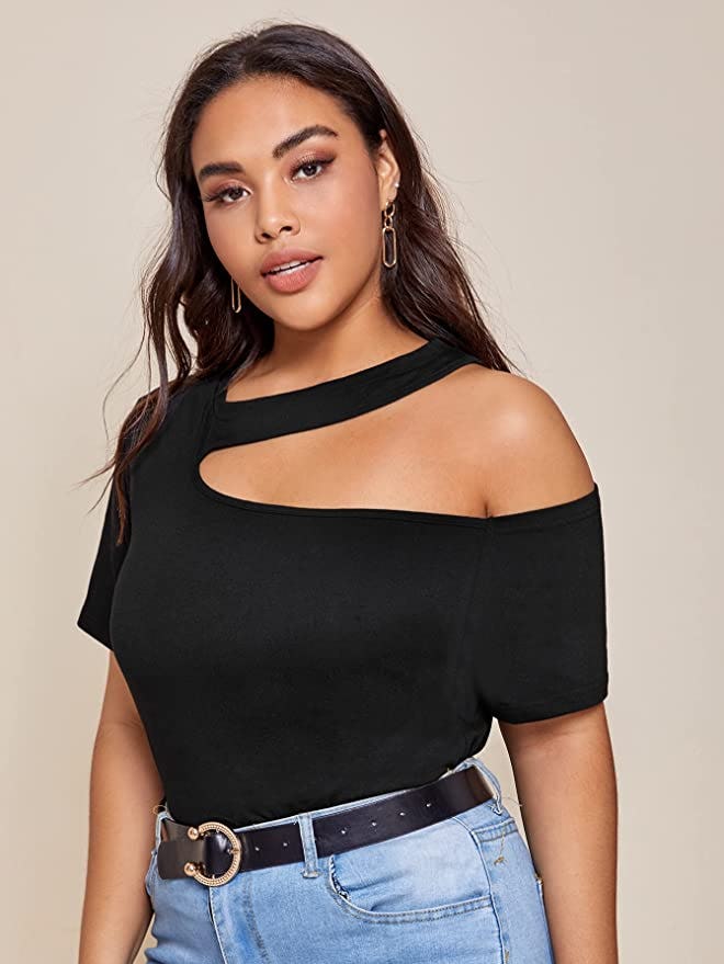 Shein  One Shoulder Short Sleeve  Top