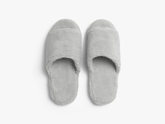 gray soft rib slippers from parachute