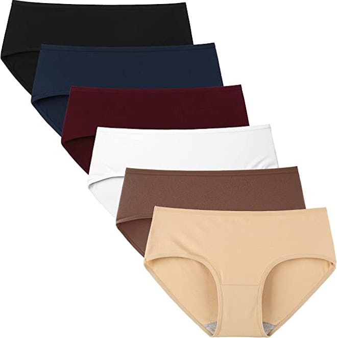  INNERSY Cotton Hipster Panties (6-Pack)