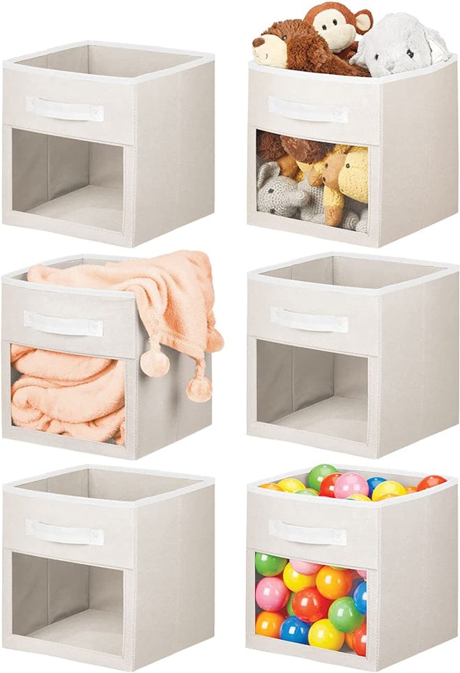 mDesign Soft Fabric Closet Storage Organizer Cube (6-Pack)