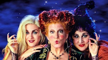 Hocus Pocus movie poster with Sarah Jessica Parker, Bette Midler, and Kathy Najimy