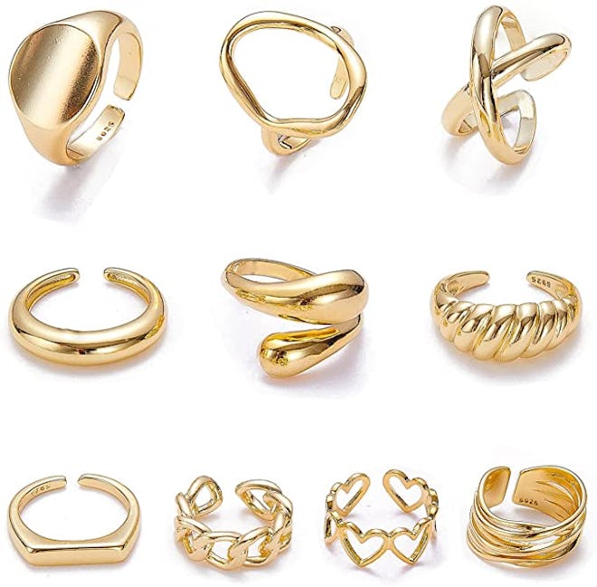 MOROYA Gold Rings (10 Pieces)