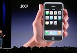 Steve Jobs introduces the first iPhone in 2007