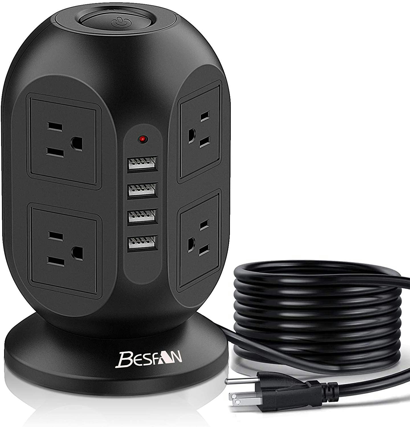 BESFAN USB Power Strip Tower