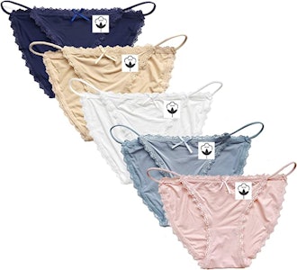Camelia Cotton String Bikini Panties (5-Pack)